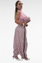 pantalone in cotone pois